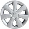 Rixto Kit di 4 copricerchi adattabili - per NISSAN MICRA modello 2010 (LOGO CROMATO) - diametro 14
