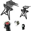 MOTO SPORT MONDO COMPATIBILE CON KTM 690 SMC R PORTATARGA REGOLABILE PER MOTO LAMPA AERO-X 90146 SUPPORTO TARGA OMOLOGATO UNIVERSALE NON SPECIFICO NERO 270X190X35MM