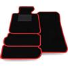 Generico Tappetini compatibili con BMW Serie 1 E87 5 porte 2004-2011, bordo rosso, kit tappetini auto personalizzati, set tappeti in velluto, tappeto auto