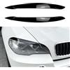 AUSMILA 1 coppia di adesivi per paraurti e sopracciglio per fari anteriori per BMW X5 E70 08-13 nero lucido