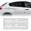 Alfa Romeo 21894 Adesivi Logo Scritta Bianco, 13 cm, 2 Pezzi