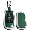 Ysbxitu Chiave pieghevole telecomando cover adatta per Peugeot 208 307 308 407 508 2008 3008 5008 Traveller Citroen C3 C4 C4L C5 Picasso Ople Custodia con Portachiavi in pelle C Verde