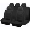 WSXCDE Auto Set Coprisedili, per Fiat 600 Hybrid 2024 2025+ Pelle Confortevole Coprisedile Copri Traspirante Antiscivolo Anteriori Posteriori Protezione Sedile,C