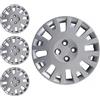 RYELDOM Copricerchi 15 Pollici per Fiat Fiorino dal 2008, Set 4 Coppe Ruota in Nylon Flessibile Resistenti, Copricerchi Auto 15, Made in Italy