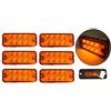 J/J 6Pcs 8 LED Luci di Ingombro + Luce di Posizione Laterale 12V + Lampade di Segnalazione Spazio laterale Indicatore di luce Indicatore luminoso Lampada Camion Rimorchio