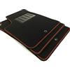 ASC Tappetini Auto Compatibili con Kia Picanto I Serie 2004-2011, Moquette con Bordo Antiscivolo Rigo Rosso, Battitacco in Gomma