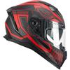 CGM Casco integrale, 311M BLAST MAYA Nero Rosso opaco, XXL(61cm)