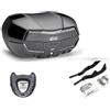Generico GIVI Bauletto Maxia V58NNTB 58LT, Kit Completo con Piastra M5 e Supporto SR2161 per T-MAX 560, Nero