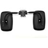 Matel Service 2 specchietti retrovisori esterni per camion, ø15-18 mm, 232 x 145 mm, con supporto per specchietto retrovisore e braccio di supporto SET