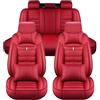 MYMOMS Set coprisedili per auto per Chery Jaecoo J7 2023 2024, accessori interni antigraffio con protezione completamente circondata in pelle PU,Red