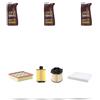 HOFFCAR Kit tagliando 4 FILTRI e 3L OLIO M compatibile con Opel Meriva B 1.3 CDTI 70kw dal 2010