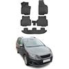 OMAC Tappetini in Gomma Tappetini Compatibili con Seat Alhambra 2010-2015 TPE Tappetini Auto Nero 5X
