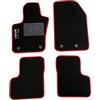Carmats compatibile tappetini 500x sport in moquette bordatura rossa fermi di fissaggio battitacco in gomma