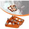 Runfarr Pedale Freno Posteriore Moto Pedana Punta Pieghevole CNC per 125 150 250 300 450 500 501 Te TX TC FC FX Fe SX SXF XC XCF EXC EXCF MC MCF Enduro Supermoto Dirt Bike Arancione