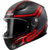 LS2, Casco Moto Integrale RAPID II CIRCUIT Gloss Black Red, M