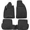 J&J AUTOMOTIVE Tappetini Auto in Gomma su Misura per Ford Fiesta 6 2002-2008, Set da 4 Pezzi, 3D - con Bordo Alto, Antiscivolo, Inodore, Colore Nero, TPE