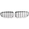 Dgmrcie Griglia Maschera Calandra Per BMW Serie 5 F10 F11 535 530i 2010-2017 Griglia Anteriore A Doppio Rene In Carbonio Cromato Con Doppia Stecca