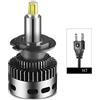 C-FUNN X8 Csp 6 Lati LED Fari Auto Bulbi H1 H7 9005/9006 9012 D Serie 100W 14400Lm 3D 360 Cumulo Nebbia Lampada 6500K - H7