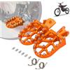 Runfarr Pedane Moto,Pedalina Poggiapiedi Moto Pedane in lega di Alluminio CNC per Surron Light Bee X160 X260 Talaria Sting MX3/R MX4 X3/CRF150F CRF230F 03-19/E Ride Pro S SS 2.0 3.0 Arancione