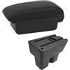 PaCsci Poggia braccio Auto Per Suzuki Per Jimny JB74 2019-2024 Box Portaoggetti Per Bracciolo Auto, Retrofit Dedicato Per Interni Bracciolo console centrale(A Black line NO USB)