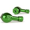 WE ARE RACING. RACEFOXX.COM Racefoxx, valvole angolari per moto, valvole pneumatici, valvole pneumatici, valvole per pneumatici di moto, valvola in alluminio fresato, 8,3 mm, 1 paio, verde