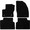 J&J AUTOMOTIVE Premium Tappetini in Tessuto di Velluto su Misura per Ford C-Max 2011-2019, Set da 4 Pezzi Anteriori e Posteriori, Antiscivolo, Colore Nero