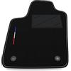Somer Car Tappetino Auto SOLO LATO GUIDA 1pz compatibile con Jeep Grand Cherokee WK2 2011-2023 - Fissaggio singolo | 1 tappeto su misura in moquette, bandiera francia