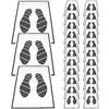 Generic Tappetini in carta per auto, 25 pezzi Tappetini impermeabili per auto Tappetini per auto con impronta di scarpe Protezione per pavimentazione auto Copriscarpe per auto per auto, SUV, camion, 50 X 38