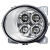 Generico Faro Fendinebbia Sinistro Con 4 LED 24V Luci LED DRL Luce a Diodi Alogena Omologato Compatibile con SCANIA P G R T 2004+