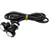 MASO Luci LED Eagle Eyes, Maso 2 pezzi 12V 9W Luci Diurne DRL Auto Luce Posteriore Lampada di Retromarcia con Vite Per Moto Auto, Rosso