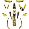 Resin Bike Kit Adesivi Moto Compatibile con Benelli TRK 502X 2021-2026 Giallo. Protezioni Grip Moto Serbatoio Completa Antigraffio e Antiurto. Adesivi Resinati 3D Made in Italy