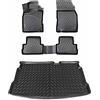 ELMASLINE 3D Tappetini Gomma e Vasca Baule per Nissan Qashqai 2007-2012 | Tappetini Auto | Vasca per il bagagliaio | Accessori auto