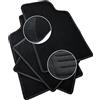 Motohobby Ecolux - Tappetini in velluto per Mercedes CLK W208 (1997-2003), colore: Nero