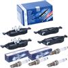 kW&HP KIT PASTIGLIE FRENO FRENI FRENANTE ANTERIORI E 4 CANDELE ACCENSIONE PER PANDA 312 1.2