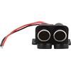 Akozon Presa Accendisigari, Presa Accendisigari per Auto Presa di Corrente 12v 2 Prese Deviatore Accendisigari Presa per Caricabatterie per Auto Presa Accendisigari a Doppio Foro con Cavo da 20 Cm Uscita 12v