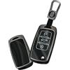 TECART Chiave pieghevole protettiva per chiave adatta per VW Polo EOS Golf MK6 Sagitar Lavida Scirocco Custodia per chiavi adatta per Seat Altea Skoda Octavia Superb Fabia Custodia per chiavi auto 3
