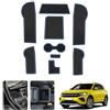 LUWU Compatibile con VW T Cross 2018-2024 2025 Tappetini Antiscivolo T Cross R-Line SE Tappetini in Gomma per Console Centrale AntiscivoloBicchieri Tappetino T-Cross 2025 Accessori (Blu)