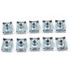 iSpchen 10 Pezzi Clip Dado a U,M6 U Dado Spire Clip Di Fissaggio, U Dado Velocità Elementi Di Fissaggio Vite Spire Speed Fastener Kit Bulloni Corpo Carenatura Per Moto Dado Clip Di Fissaggio