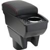 OYHCM Bracciolo Centrale per Suzuki Swift 2005-2024, Doppio Scomparto, Pelle Nera, Facile da Installare, Accessorio Auto Personalizzato