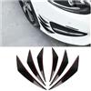 ZHOUFUDA 6 Pezzi Auto Paraurti Anteriore Lip Splitter per Audi A3 Sportback 8Y 2020-2025, Auto Labbro Spoiler Kit, Spoiler Canards per Carrozzeria Anti Collisione Striscia,A-Black