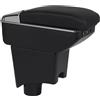 OYHCM Bracciolo centrale per Dacia Logan Sandero 2008-2012,7 USB | Per Logan Sandero Bracciolo, 6 USB + USB-C, Portabicchieri pieghevole, Doppio vano portaoggetti, Coperchio scorrevole