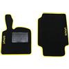 Carmats compatibile tappetini Smart fortwo (450-451) in moquette con bordo velcrato giallo e battitacco in gomma