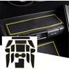 Ruiya per K ia Stonic 2018-2024 2025 Antiscivolo Interno Tappetini, Stonic Tappetini in Gomma per Auto Tappetino Bracciolo Protezione Scanalatura Porta Interni Tappetini Gomma Stonic Accessori