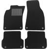 ASC Tappetini Auto Compatibili con Audi A6 C6 2007-2011, Moquette, Battitacco in Gomma, Bottoni
