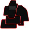 Generico Tappetini compatibili con Alfa Romeo 156 Berlina 1997-2005, bordo rosso, kit tappetini auto personalizzati, set tappeti in velluto, tappeto auto