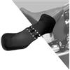HDBUBALUS Deflettore Scudo Termico per Sella Laterale In Pelle Universale per Harley Sportster Touring Street Road Glide Dyna Kawasaki Yamaha Suzuki Nero