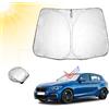 BIBIBO BMW F20 Parasole auto compatibile con 2012-2025 BMW Serie 1 F20 F40 / Serie 2 F22 F44, parasole auto per parabrezza anteriore, pieghevole, parasole contro i raggi UV