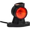 FRISTOM Luce di Posizione a LED Sinistra 12-24V Fanalino Ingombro Anteriore Posteriore Laterale su Braccio Gomma Cavo 0,5m Omologata E9 Lampada per Rimorchio Camion