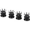 Bid4ze Moto Corona Testa Bullone Copre Candela Motore Topper Dado Cap Per Harley Electra Glide Road Glide Sportster 883 1200 Street Glide Tri Glide Nero
