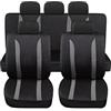 Rebeca Shop - Copri sedili Auto Universali LS09 | Colore Grigio | Set Anteriori e Posteriori | Poliestere | No Suv